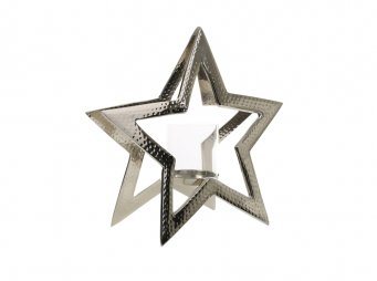 AK.IU0210 SILVER YILDIZ MUMLUK H39*39*12 CM 